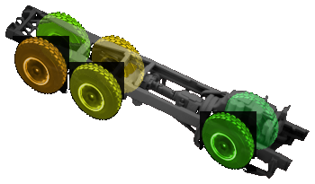 Front left tyre: 100%
Front right tyre: 80%
Middle left tyre: 40%
Middle right tyre: 50%
Rear left tyre: 70%
Rear right tyre: 40%